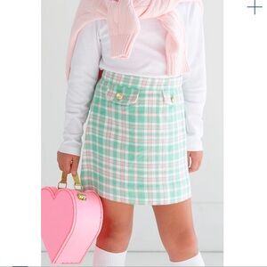 NWT The Beaufort Bonnet Company Perrin Pocket Skirt in Putney Green Tweed, 12